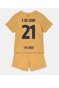 Barcelona Frenkie de Jong #21 Babytruitje Uit tenue Kind 2022-23 Korte Mouw (+ Korte broeken)